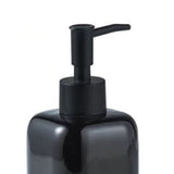 FabSeasons Glossy Black Solid Ceramic Soap Dispenser, 300 ML
