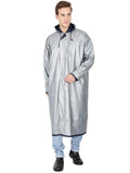 Fabseasons Blue Apex High Quality Long Unisex Raincoat -with Adjustable Hood & Reflector at Back