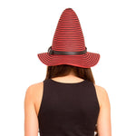 Fabseasons Red Striped Fancy Cone Hat for Women freeshipping - FABSEASONS