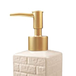 FabSeasons Beige Ceramic Soap Dispenser, 350ML