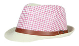 FabSeasons Pink Casual Fedora Hats with Brown Belt