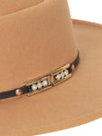 FabSeasons Womens Classic Wide Brim Floppy Panama Hat Belt Buckle Fedora Hat