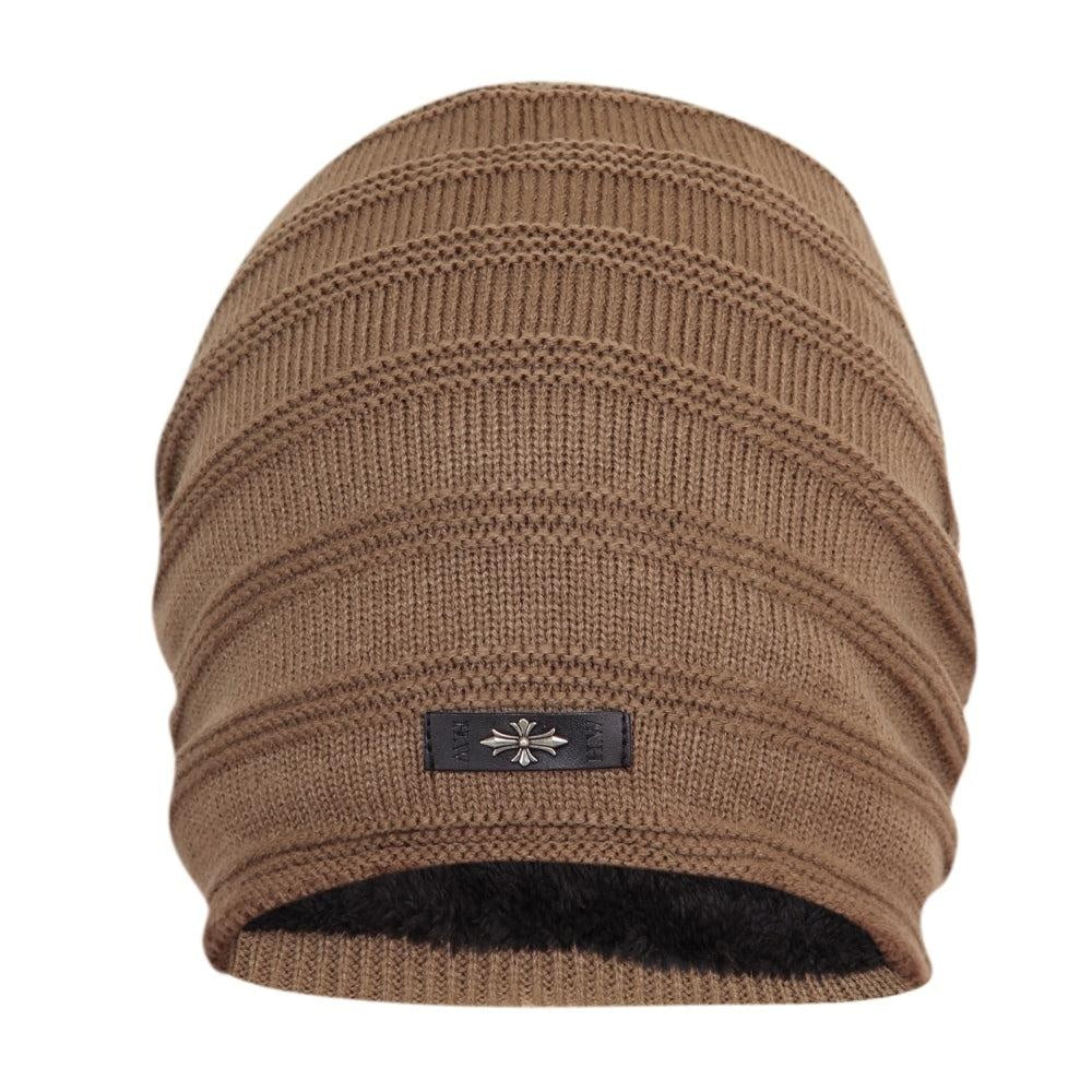 FabSeasons Unisex Brown Acrylic Woolen Slouchy Beanie and Skull Cap for ...